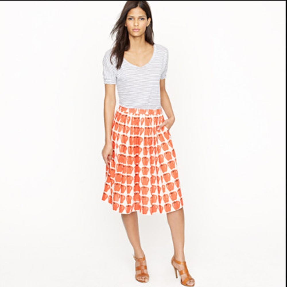 J Crew Jardin skirt delicious apple